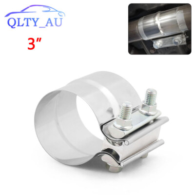 3 Inch Exhaust Pipe 3" Inch Exhaust Clamps Stainless Steel Muffler Band Clamp 3 In Exhaust Clamp - Foto 12