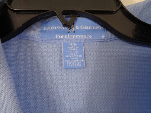 Fairway & Greene Herren Golf Poloshirt Größe M Cool Max Kurzarm - Bild 3 von 12