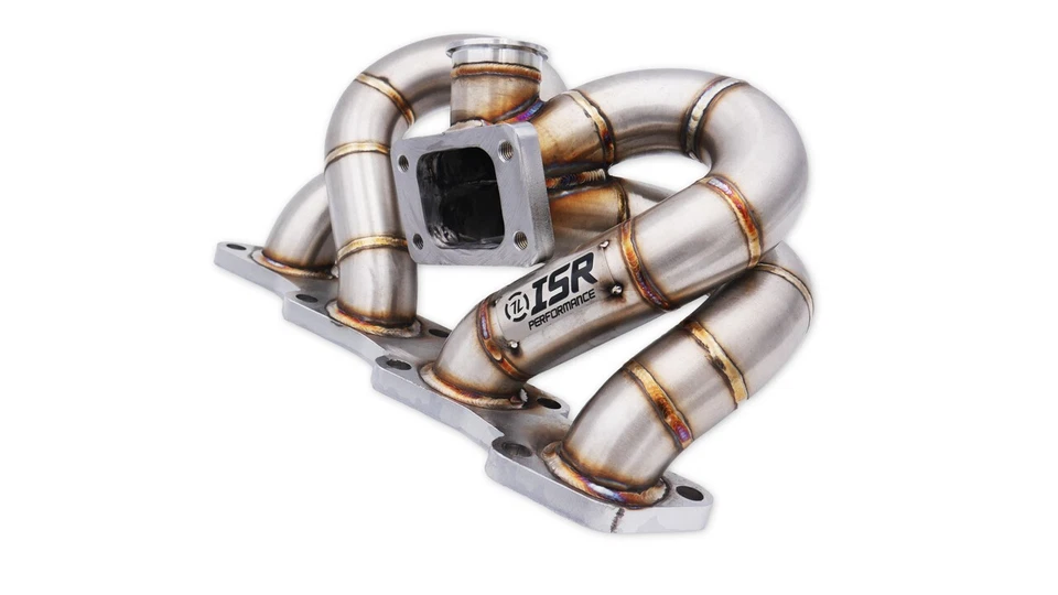 Colector de escape de montaje superior ISR V2 RamHorn MVS SC para Nissan 240sx S13 S14 KA24DE Foto 3 de 4