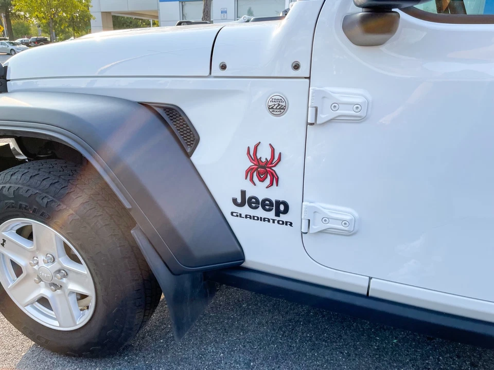 2 X 红色黑色蜘蛛徽章适合 F-150 Silverado Sierra RAM 黑寡妇版 — 第 4/4 张图片