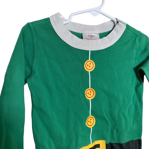 Hanna Andersson Pajama Shirt Youth 4 Elf Christmas Holiday Green Tee - Picture 2 of 11