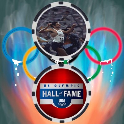 Frank Shorter Track & Field Olympian Collectible Poker Chip Button