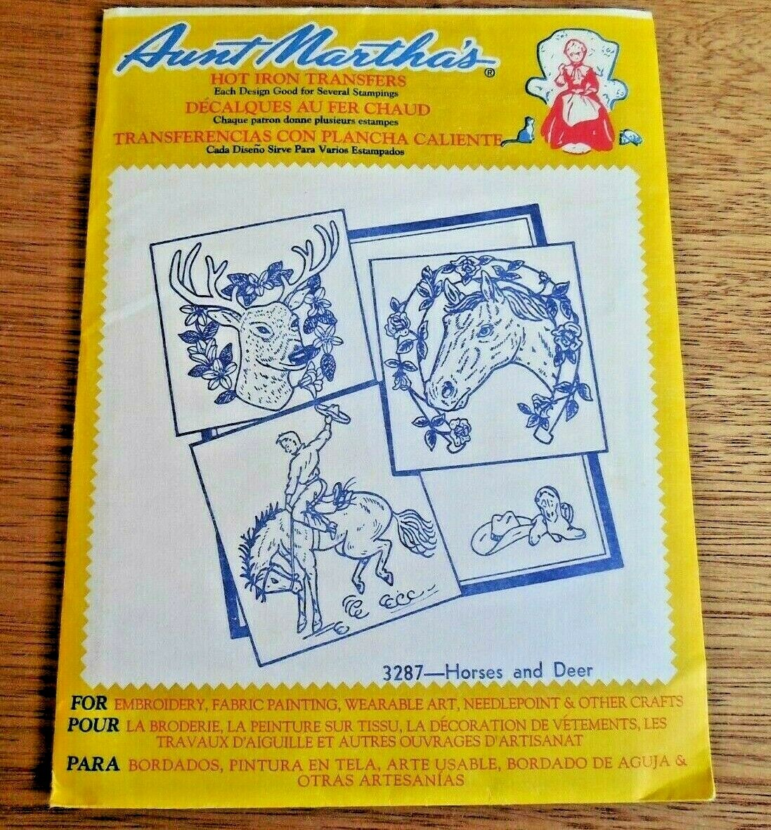 NEW Vintage Aunt Martha's Hot Iron Transfers #3287 