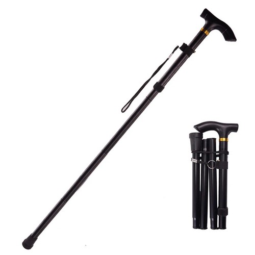 Multifunction Walking Stick Trekking Poles Telescopic Fold Hiking Stick Outdoor - Foto 8 di 18