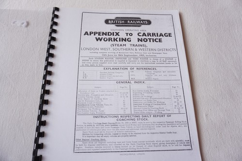 Ferrocarril Fascimilie junio 1955 aviso de trabajo trenes de vapor Londres oeste - Imagen 2 de 6