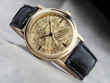 MONTRE YVES CAMANI GIRONDE Cadran en feuille D'OR pur à 999,9%. avec 1 Diamant 