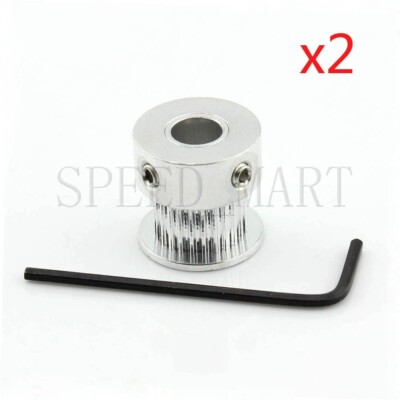 2pc GT2 Aluminum Timing Belt Pulley 24T Bore 7mm Width 11mm for 3D Printer