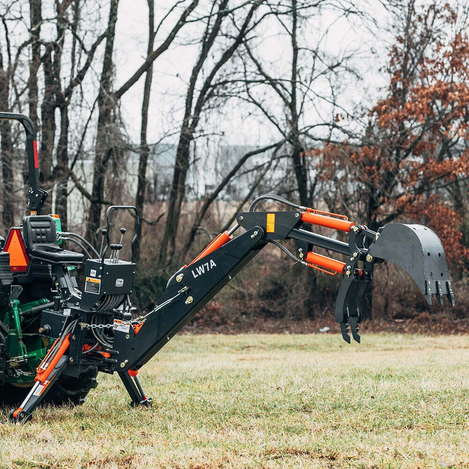 Retroexcavadora Titan Attachments de 6 pies con excavadora de pulgar, retroexcavadora de tractor de 3 puntos Foto 2 de 4