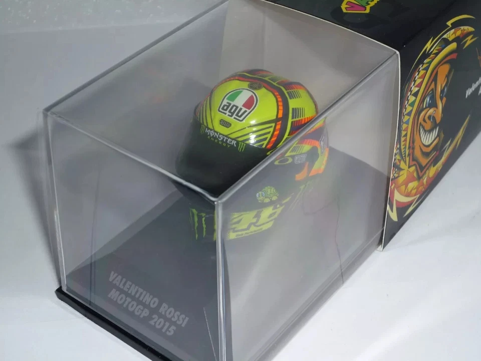 MINICHAMPS 1:8 MODELLINO CASCO HELMET VALENTINO ROSSI YAMAHA MOTOGP 2015 DIECAST - Immagine 2 di 4