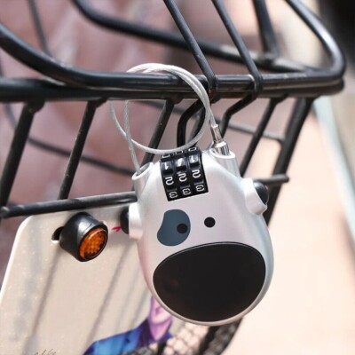 Diebstahlsicherung Code Lock für Universal Motorradhelme 3-stellig - einziehbar S