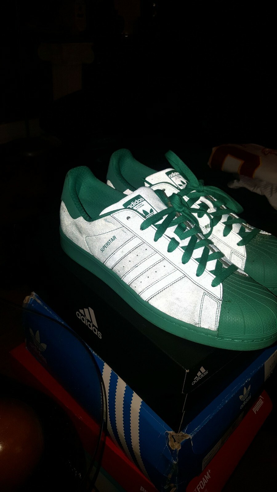 adidas superstar mint green