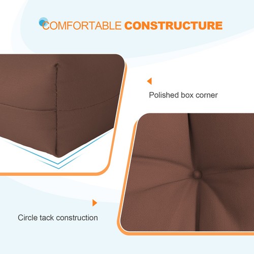EAGLE PEAK 2PCS Tufted Outdoor/Indoor Seat/Back Chair Cushions 42'' x 21'' - Picture 191 of 291
