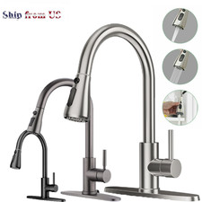 Kitchen Faucet with Pull Down Sprayer Multitask Mode Single Handle High Arc Pull