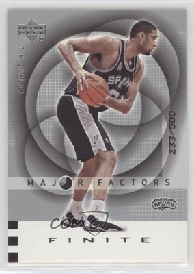 2002-03 Upper Deck Finite Major Factors 233/500 Tim Duncan #128 HOF 7v7