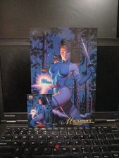 1994 Fleer Marvel Masterprints Psylocke Oversized Card 6.5X10 Print + SMALL CARD