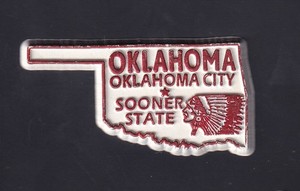 Oklahoma City, Oklahoma Travel Fridge Magnet Sooner State American Indian Chief