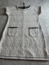 NWOT T By Talbots Dress Med Gray Floral Jacquard Shift Pockets SHIFT JACKIE O
