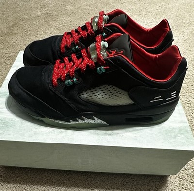 Jordan 5 Low x Clot Anthracite 2022 Black Red Silver DM4640-036 size 10M