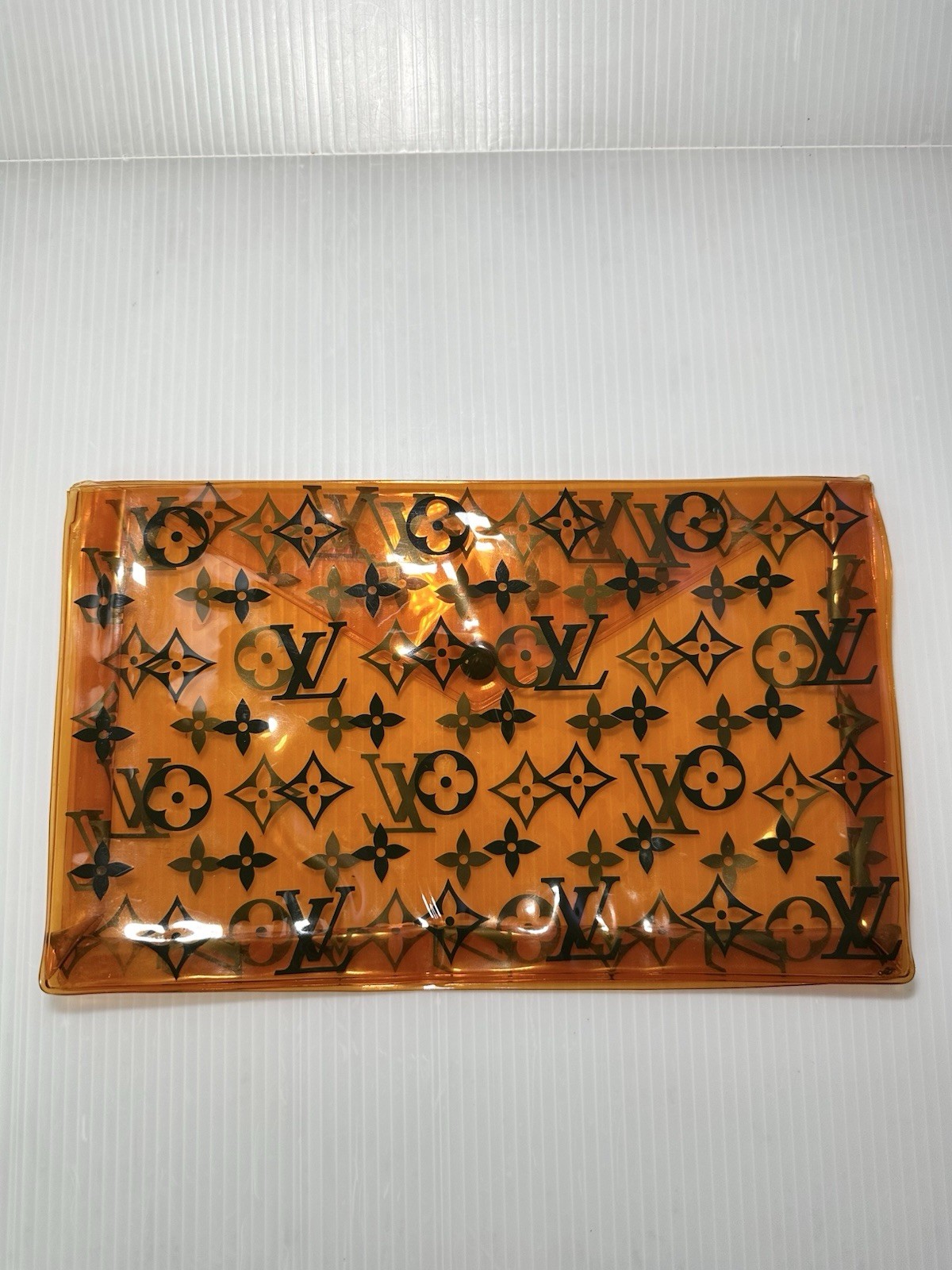 Louis Vuitton Pouch Pochette For swim suit Duster  Monogram Embossed PVC Rare image 2