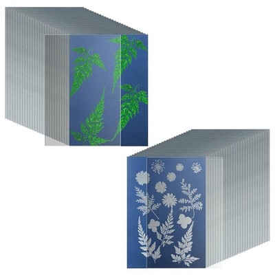38 Blatt Cyanotypie A4 Sonnendruck Set mit 2 klaren Acrylplatten High4051