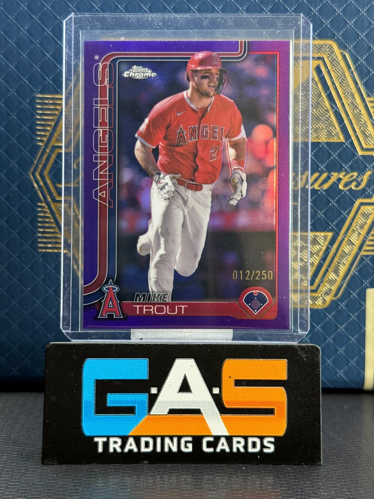 2025 Topps Chrome - Mike Trout #100 Purple Refractor /250 SP Angels