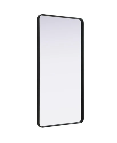 Elegant Decor Contour Metal Rectangle Mirror 30X60" Black - Picture 4 of 11