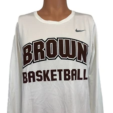 Nike Brown Bears Basketball T Shirt Womens L NCAA Ivy League College Dri Fit