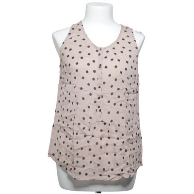 Custommade, Top, Größe: 38, Beige/Schwarz, Seide, Gepunktet, Damen #D6g