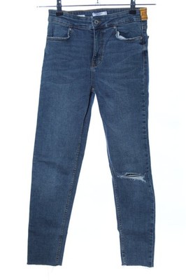 BERSHKA Skinny Jeans Damen Jeans Gr. DE 36 blau Casual-Look