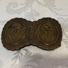 Pinkerton Gallery Wild Bunch Butch Cassidy Sundance Kid Vtg Brass Belt Buckle