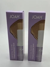 2 JOAH Crystal Glow Tinted Luminizer Stick Light W/Neutral Undertones LN040 NEW