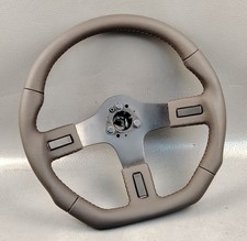 48410-01w06 Nissan Patrol Safari 160 Gray Leather Flat Bottom Steering Wheel 48410-01w06 Nissan Patrol Safari 160 Gray Leather Flat Bottom Steering Wheel