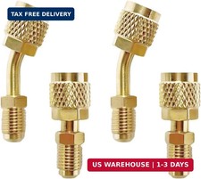 Car R410A Straight  Angled Adapter, Mini Split Adapter with 5/16" Female to 1/4