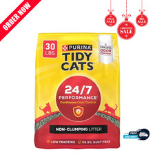 Purina Tidy Cats Non-Clumping Litter, 24/7 Performance Odor Control Formula, 30