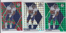 3 - 2020 Mosaic A.J. Brown Silver + Green + Red Reactive Titans Eagles #190