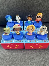 MCDONALDs DISNEY 70 Lot of 8 Toys Box 3,4,20, 32 w/ Olaf, Tiana, Mr Incredible