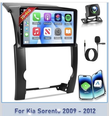For 2009-12 KIA Sorento 10.1'' 32G Carplay Android 15 Stereo Radio BT GPS Camera