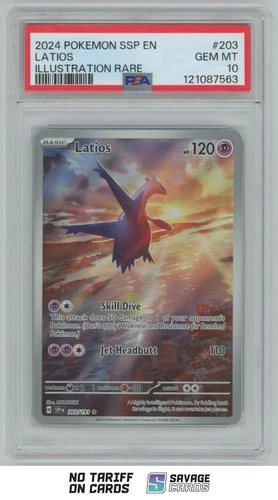 2024 Pokemon SV Surging Sparks Illustration Rare Holo Latios PSA 10 #203/191