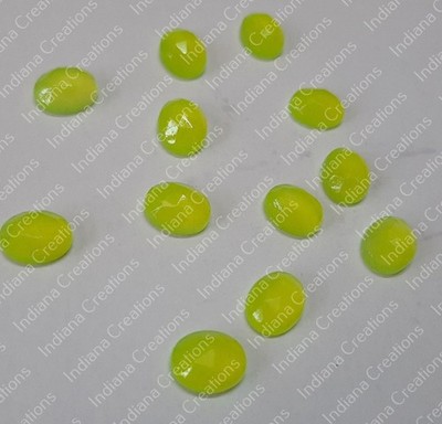 Natural Yellow Jade Oval Rose Cut 6x8mm To 20x25mm Loose Gemstone