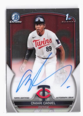 2023 Bowman Chrome Prospect Autographs #CPA-OD Omari Daniel Twins SP RC