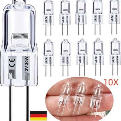 10X G4 12V Halogen Glühbirne Halogen 20W Leuchtmittel Dimmbar Warmweiß 2800K Set