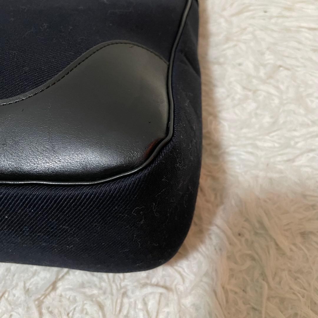 Burberry Blue Label One Shoulder Bag Dark Navy Leather Horse Logo Hobo Bag New thumbnail 16