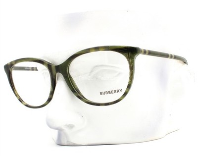 Burberry Eyeglasses Glasses B 2389 4089 Green Check Classic Plaid