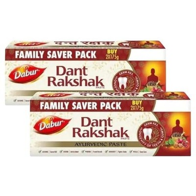 Dabur Dant Rakshak Toothpaste 175g x 4 | Ayurvedic Herbal Gum Care Paste