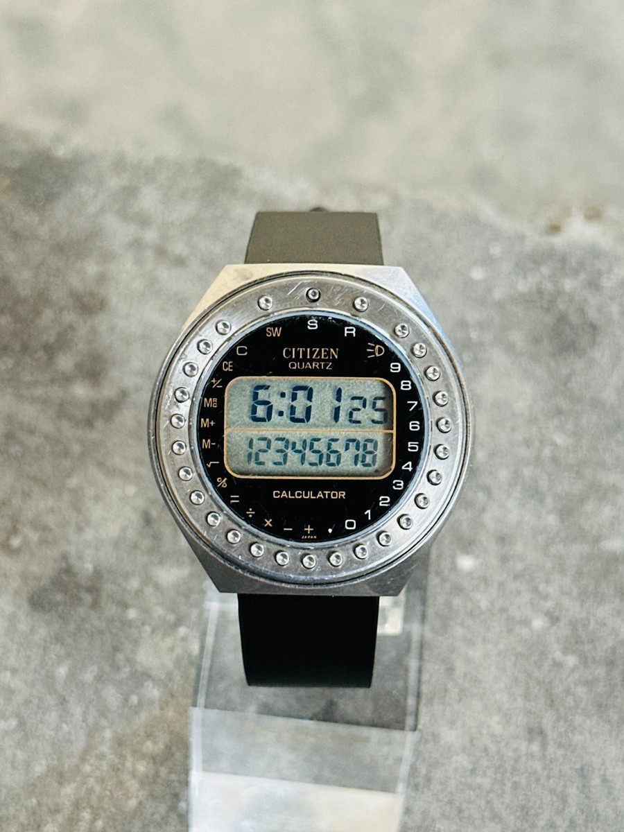 70's SUPER RARE Citizen 49-9315 UFO Calculator Digital Quartz