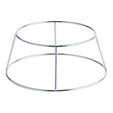 4 in Chrome Plated Steel Display Stand for Platters and Pans Riser Pizza