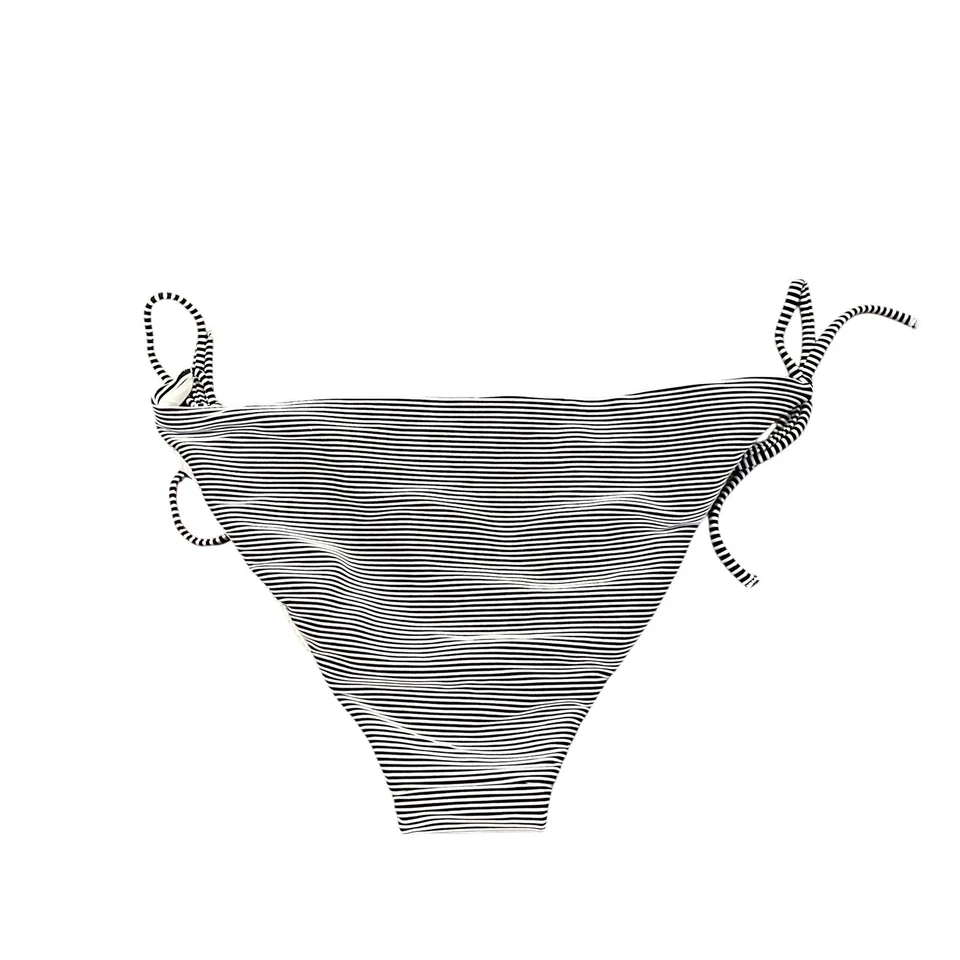 Onia Women’s Bikini Swimsuit Bottom Striped Black/White Tie Sides Size M NEW - Image 2 of 4
