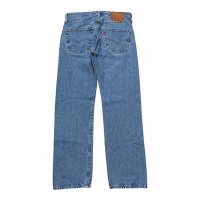 Levis 501 Premium Straight Leg Denim Jeans Women s 31x30 Blue Big E