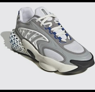 adidas 4D Krazed Men's Low Top Lace-Up Mesh Cushioned Sneakers Gray/White/Blue