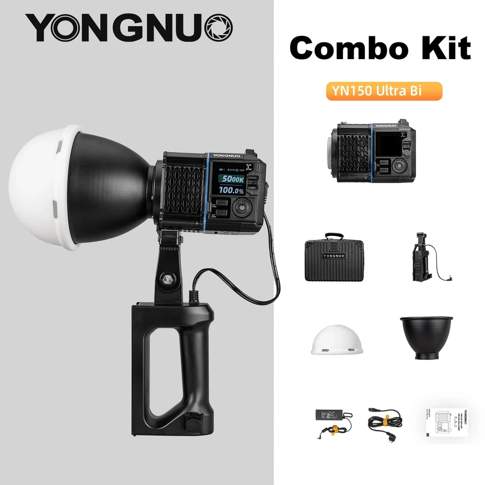 YONGNUO YN150 Ultra RGB Bi-Color LED Video Light Outdoor Fill Light Bowens Mount - Image 2 of 4